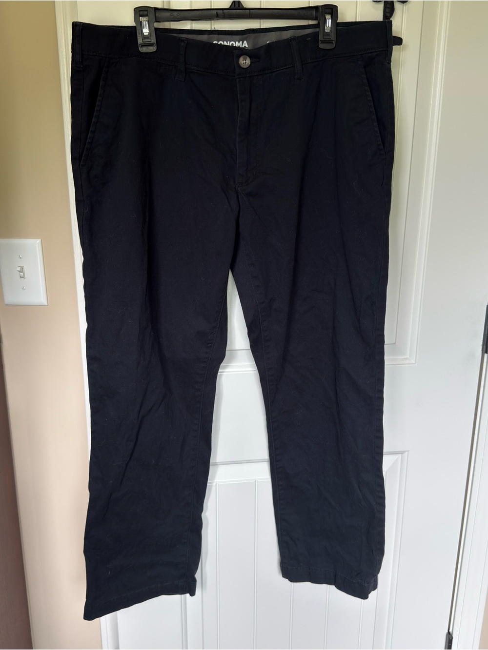 Sonoma Men's Black Chino Pants - Straight Fit